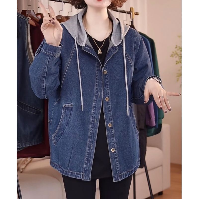 Women Fashion Jeans Top - Europäische Hochwertige Denim-Jacke für Damen Frühling