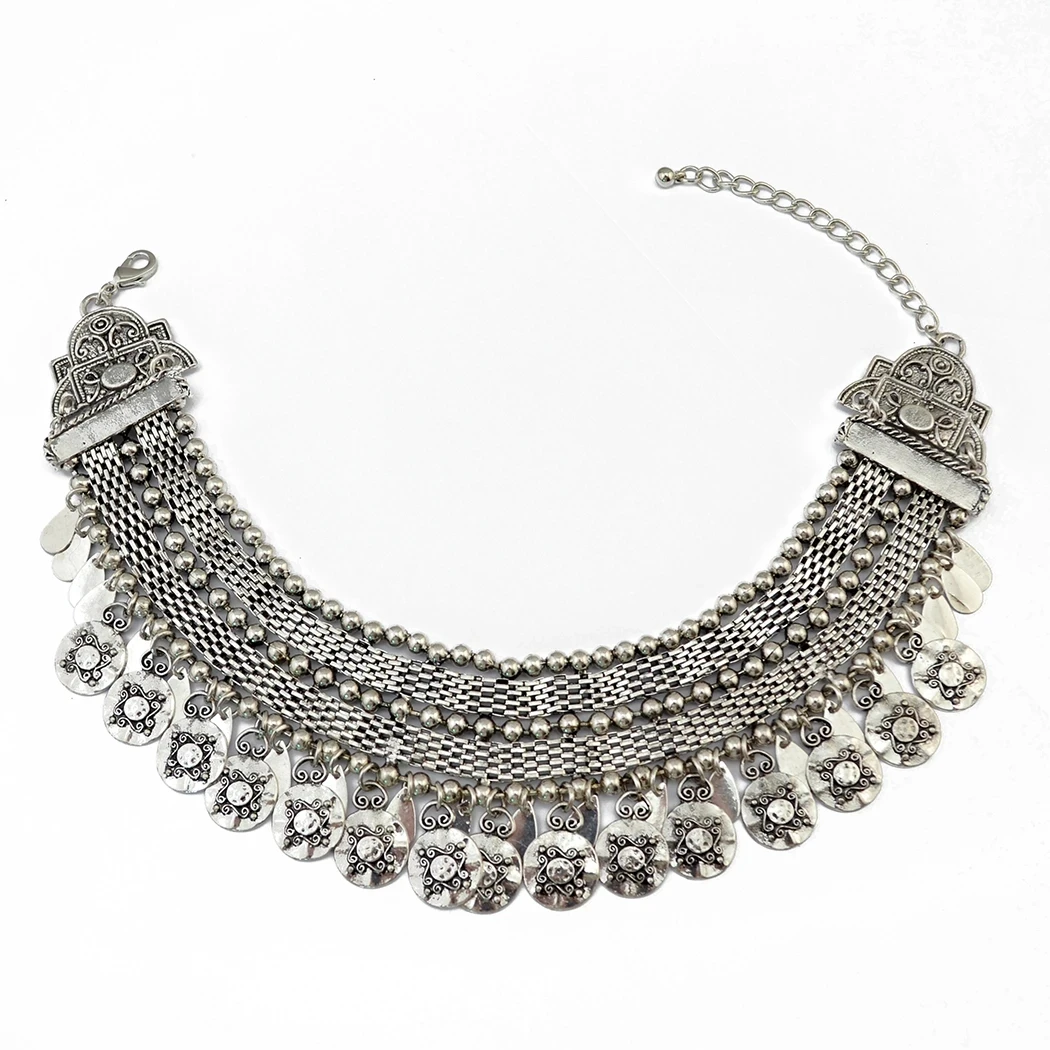 Women Fashion Pakistan - Pakistan Türkische ethnische Münze Halsband Halskette