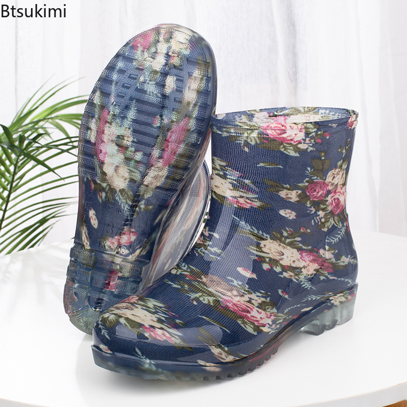 Women'S Fashion Rain Boots - Modische wasserdichte Regenstiefel für Damen, warm,