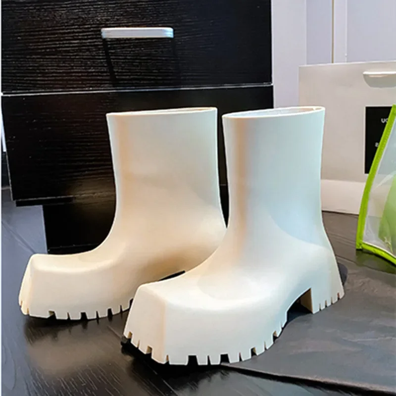 Women'S Fashion Rain Boots - Hochwertige weiche Leder-PU-Stiefeletten für Damen, modische,