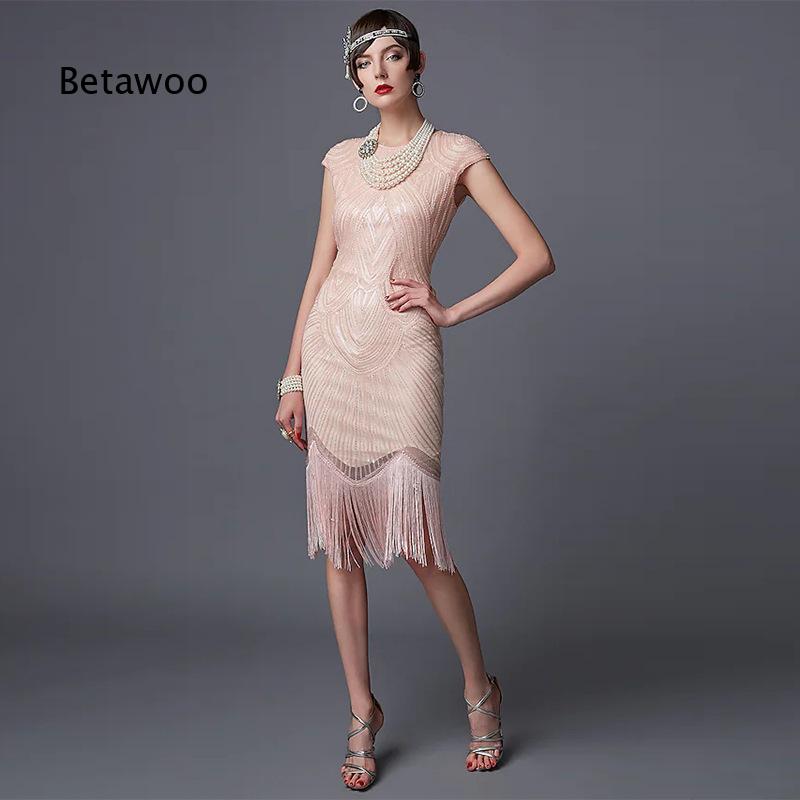 Women'S Fashion Of The 1920S - Damen 1920er Flapper-Kleid mit Pailletten, Perlen,