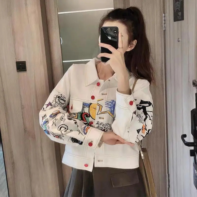 Women Fashion Jeans Top - Koreanische Weibliche Mode Freizeit Cowboy Tops