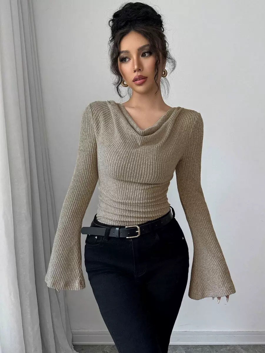 Off Shoulder Top - Damen Bluse mit Schulterfreiem Design und