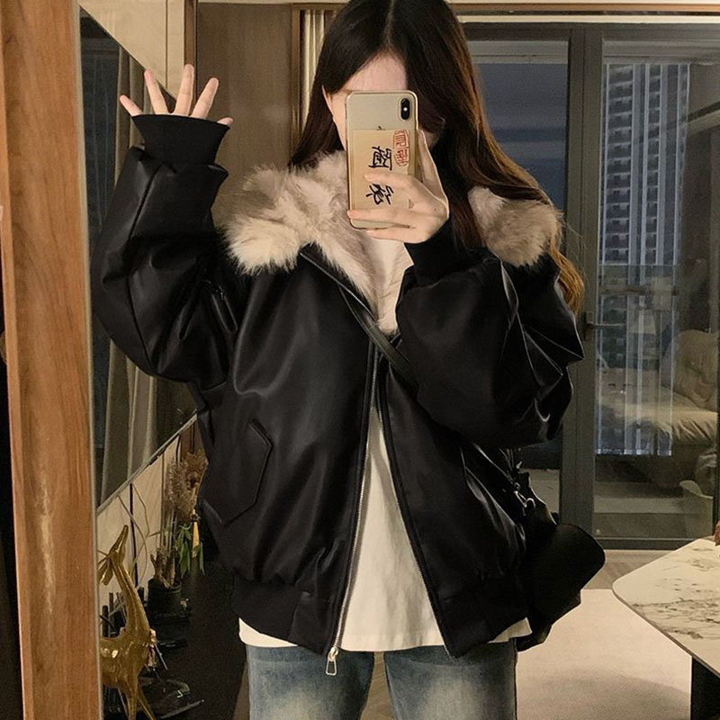 Winter Dicke Warme Fleece-Kapu – Women'S Fashion Bomber Jacket Bewertung und Preis