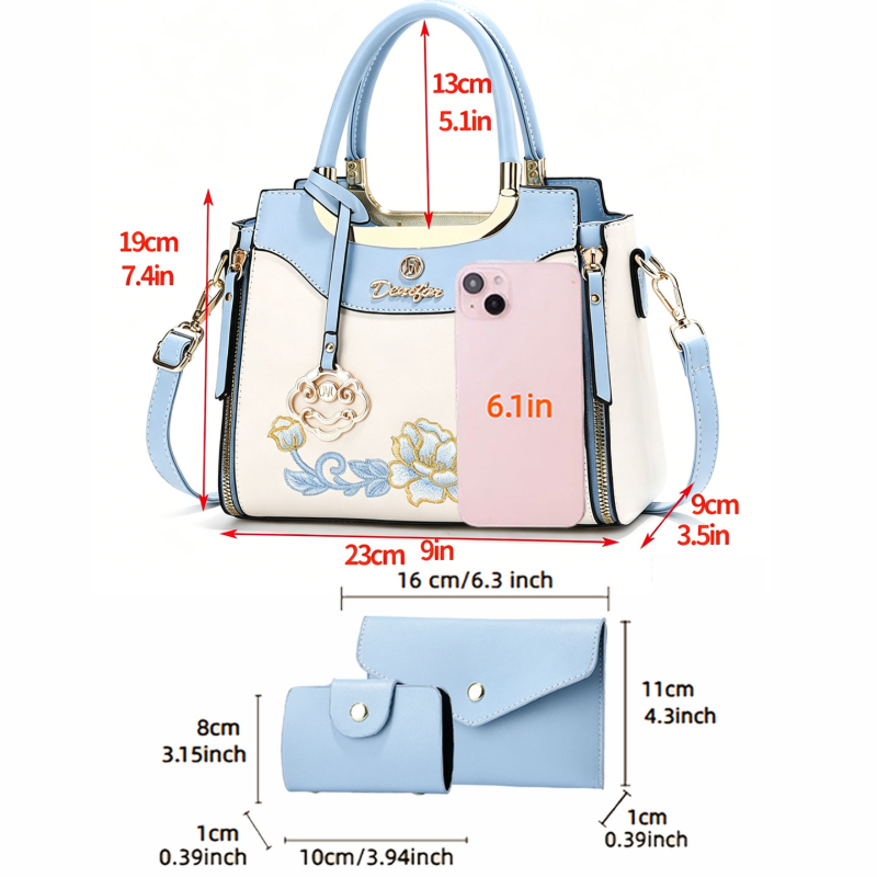 3-teiliges Set hochwertiger be – Women Fashion Handbags Bewertung und Preis