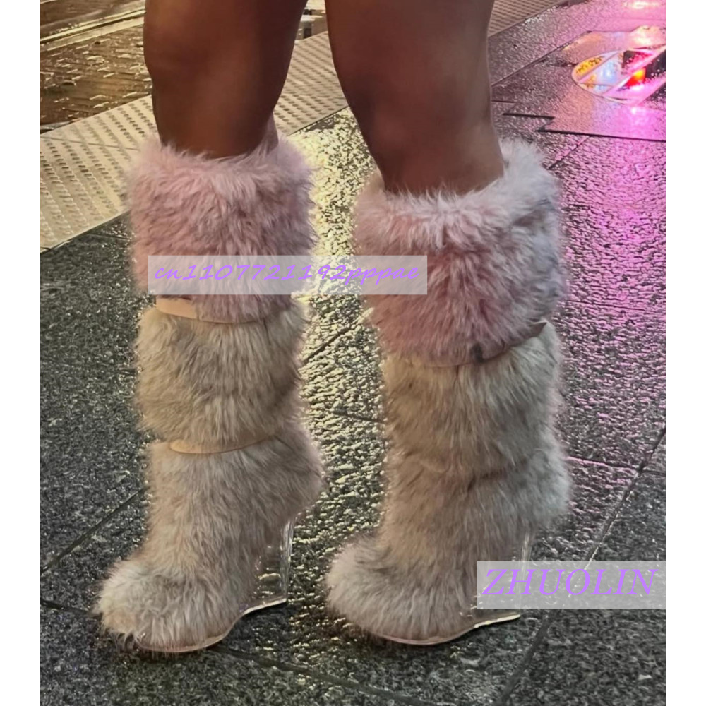 Winter Farbverlauf Pelzigen Tr – Winter Fashion Women Boots Bewertung und Preis