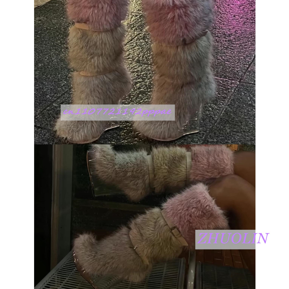 Winter Farbverlauf Pelzigen Tr – Winter Fashion Women Boots Bewertung und Preis