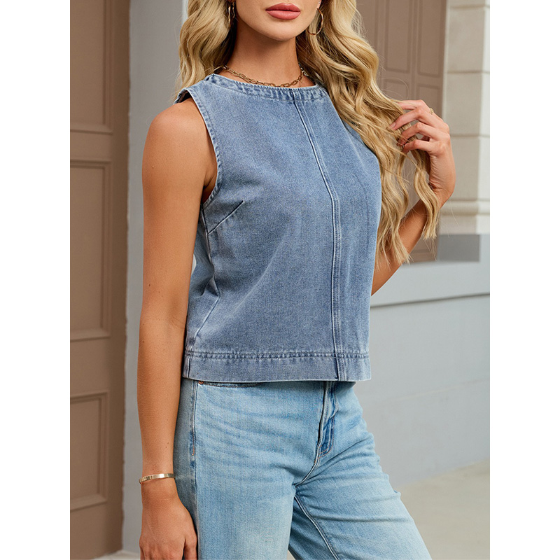 Benuynffy Lässige Jeansweste m – Women Fashion Jeans Top Bewertung und Preis
