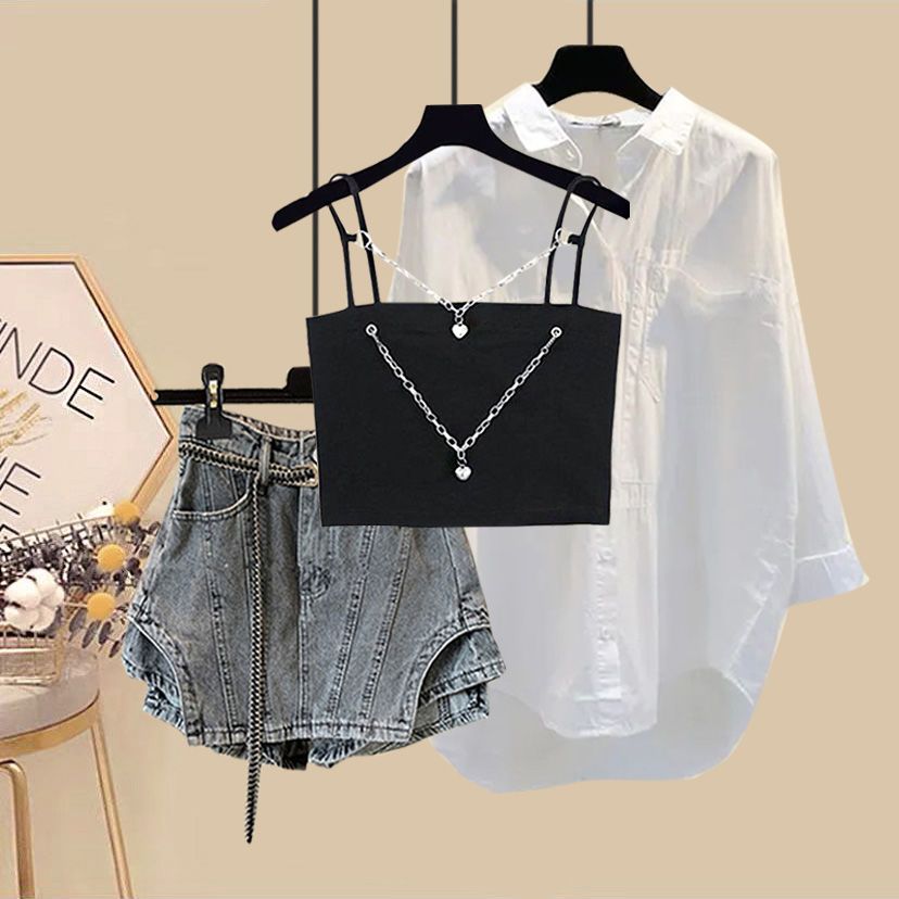 Sommer Set Frauen neue koreani – Women Fashion Jeans Top Bewertung und Preis