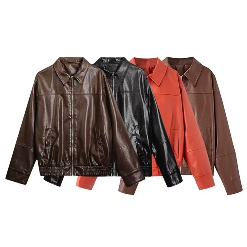 Vintage PU Leder Bomber Jacken – Women'S Fashion Bomber Jacket Bewertung und Preis