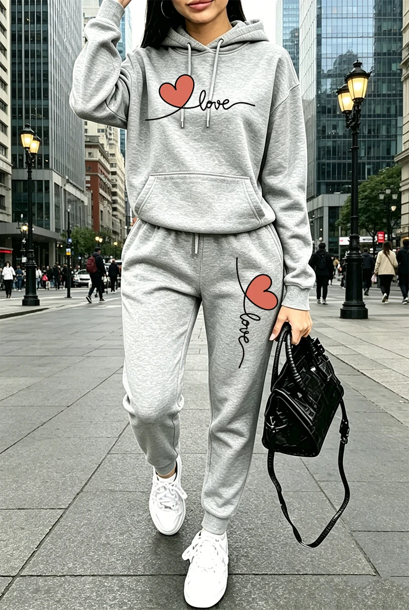 Damen-Trainingsanzug mit Print – Women'S Fashion Sweatshirts Bewertung und Preis