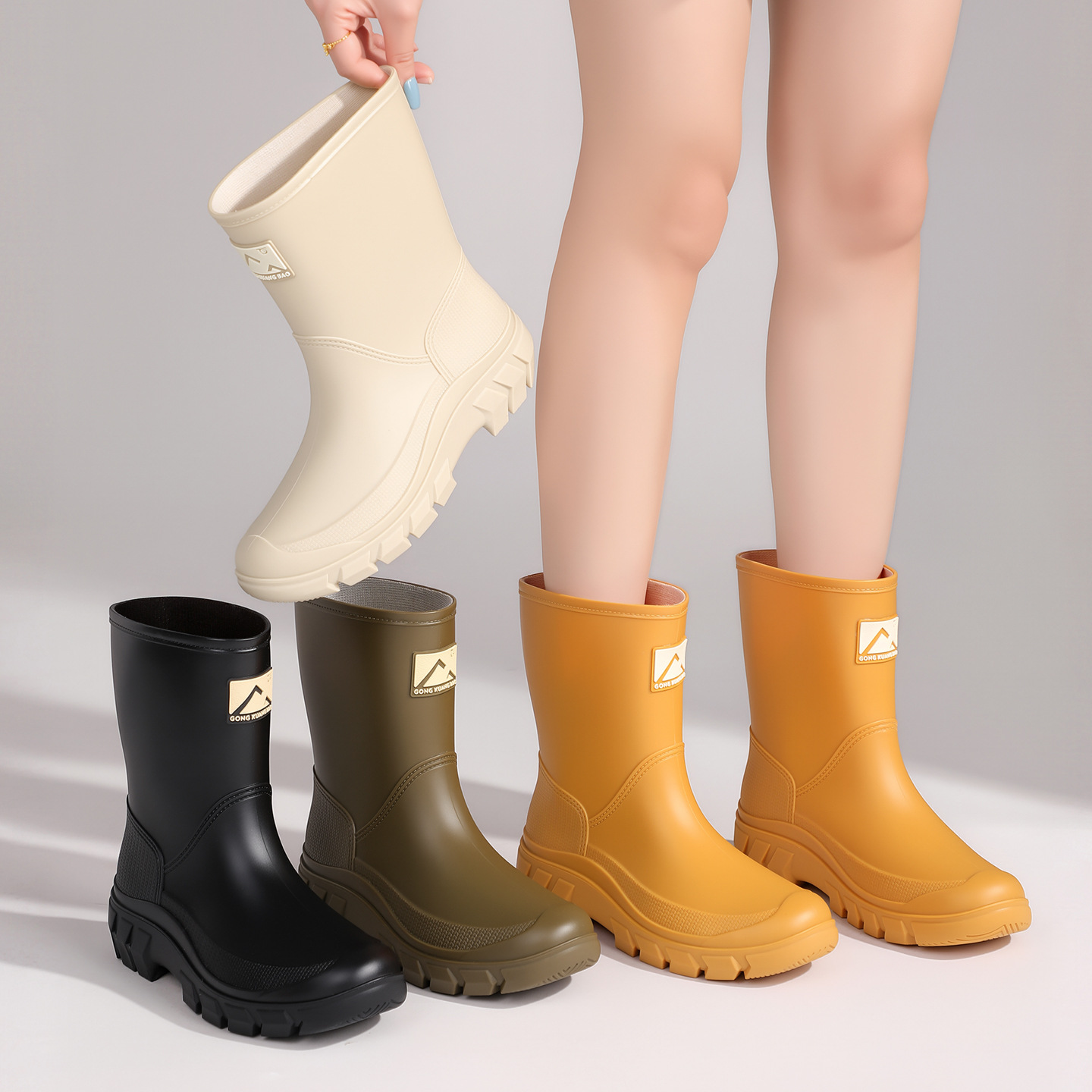 Damen Halbhohe Fleece-Gefütter – Women'S Fashion Rain Boots Bewertung und Preis