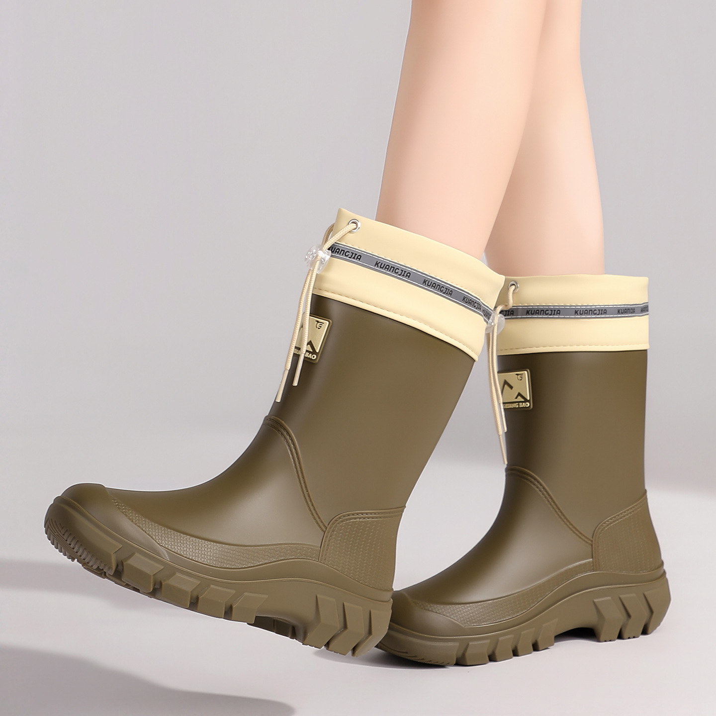 Damen Halbhohe Fleece-Gefütter – Women'S Fashion Rain Boots Bewertung und Preis