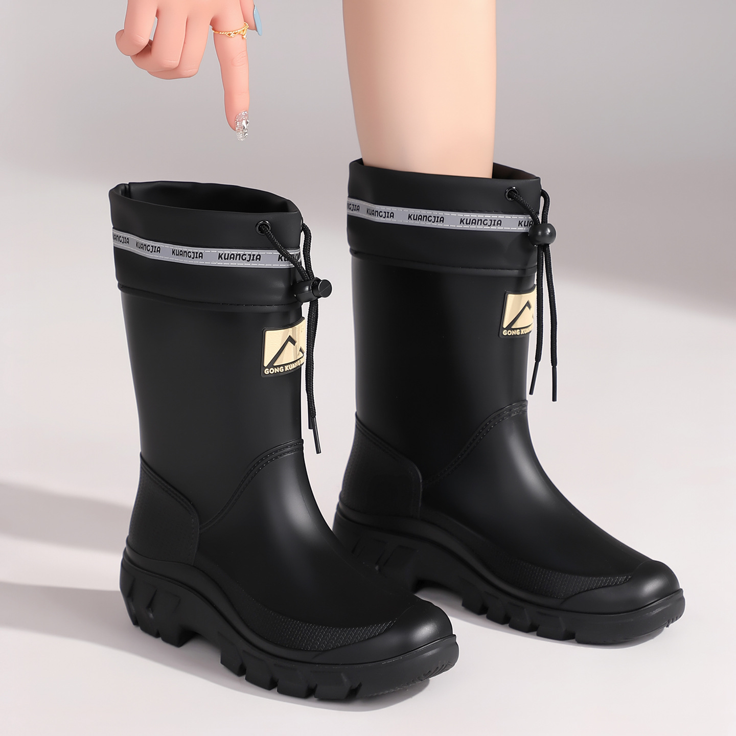 Damen Halbhohe Fleece-Gefütter – Women'S Fashion Rain Boots Bewertung und Preis