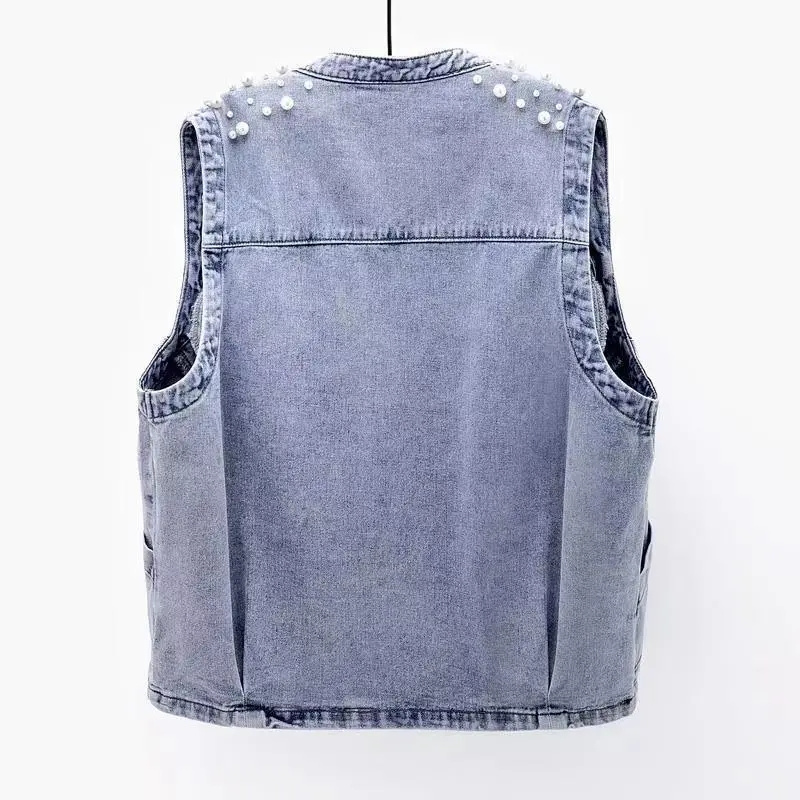 2023 neue Sommer Damen Perlen  – Women Fashion Jeans Top Bewertung und Preis