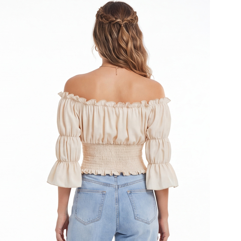 Renaissance-Bluse Damen-Oberte – Off Shoulder Top Bewertung und Preis