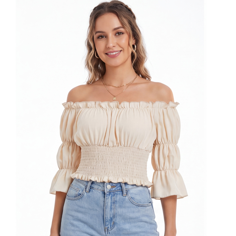Renaissance-Bluse Damen-Oberte – Off Shoulder Top Bewertung und Preis