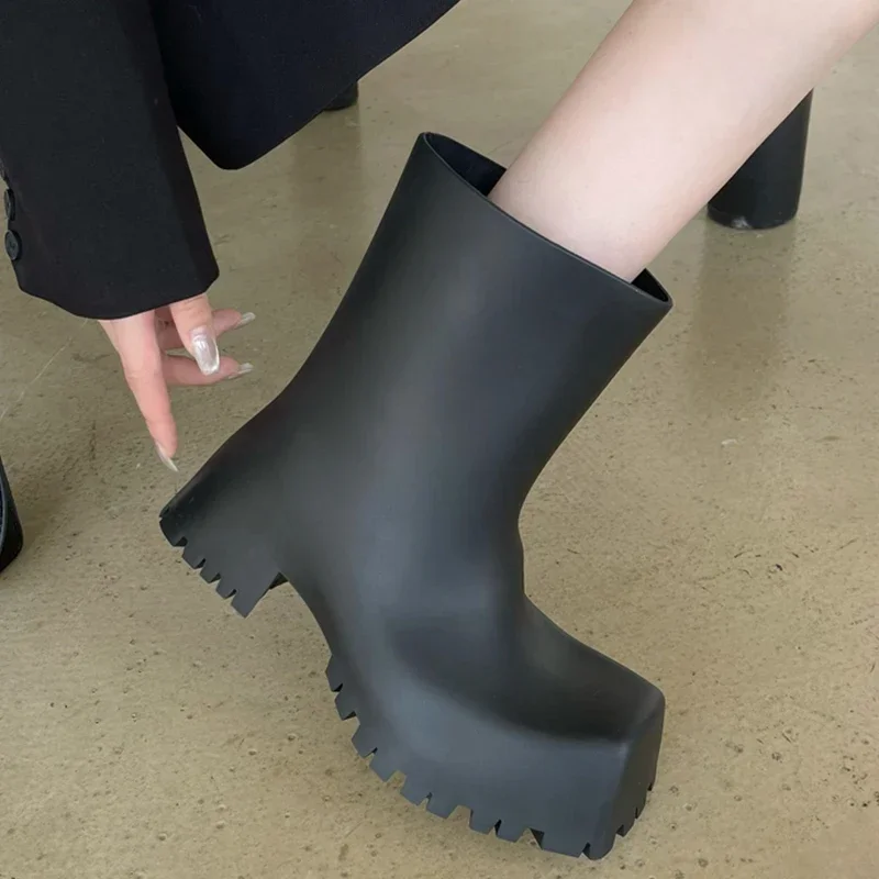 Hochwertige weiche Leder-PU-St – Women'S Fashion Rain Boots Bewertung und Preis