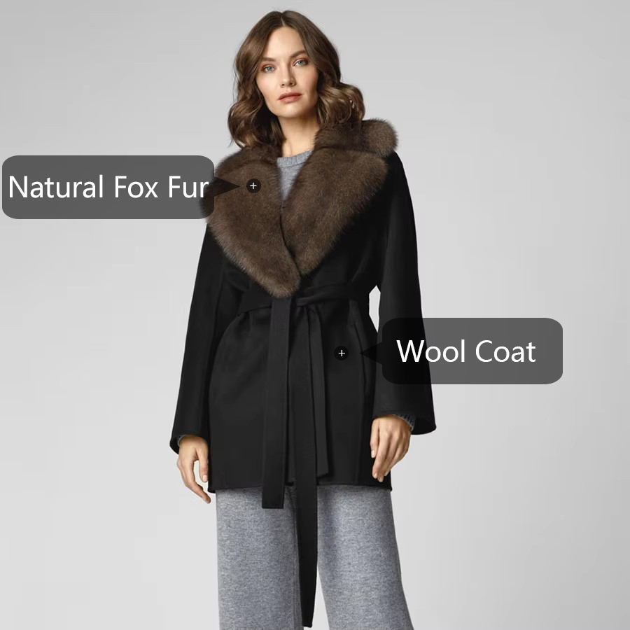 Natürlicher Fuchspelzmantel mi – Women'S Fashion Bomber Jacket Bewertung und Preis