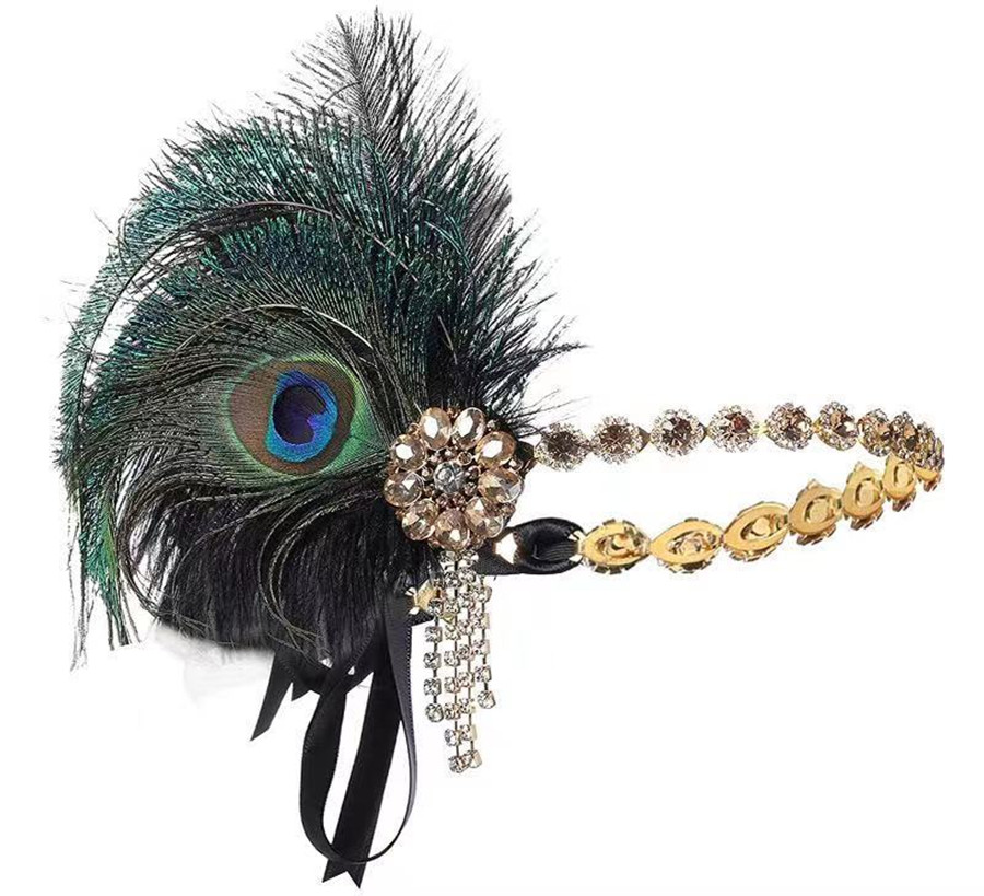 Elastisches Haarband mit Pfaue – Women'S Fashion Of The 1920S Bewertung und Preis