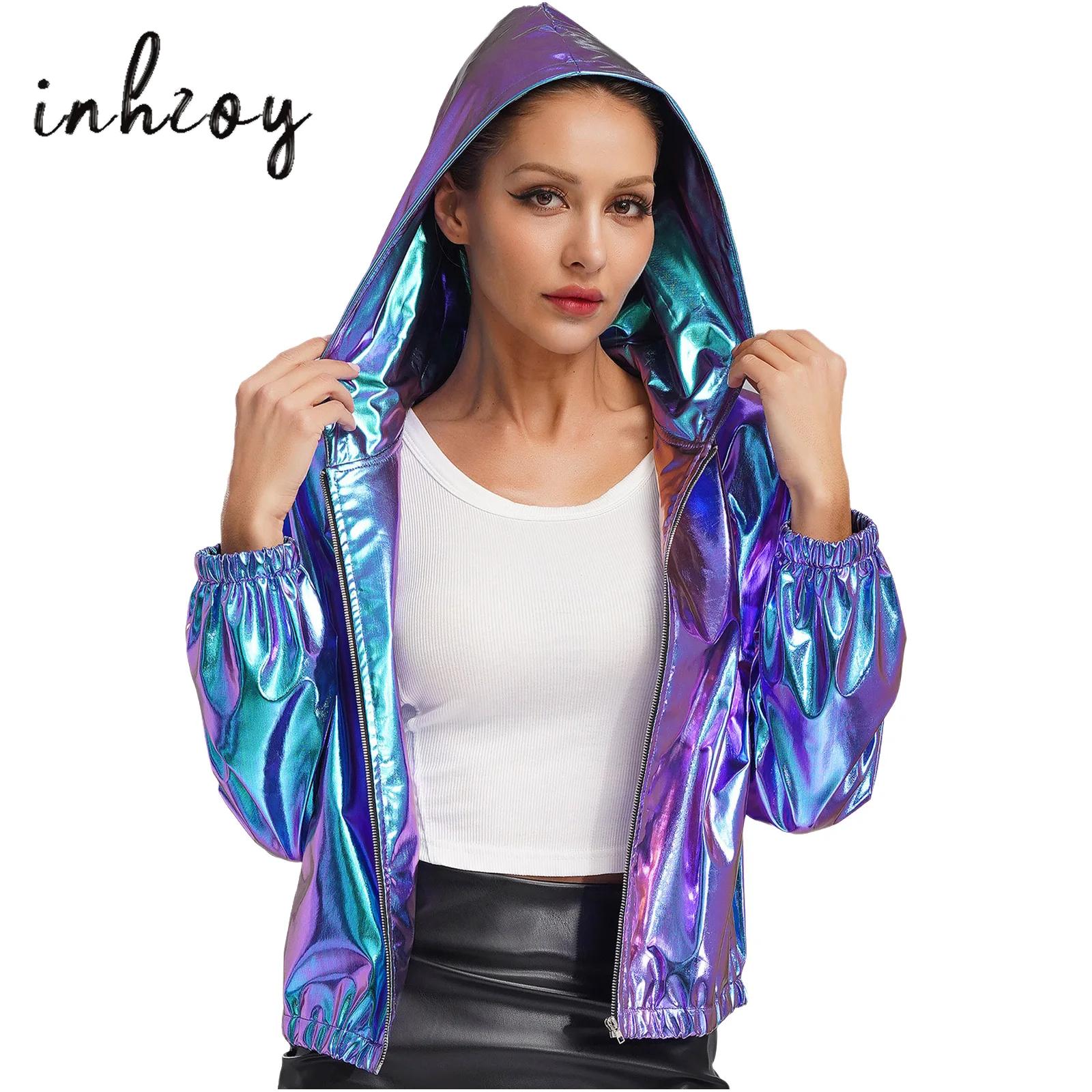 Holografische Bomberjacke für  – Women'S Fashion Bomber Jacket Bewertung und Preis
