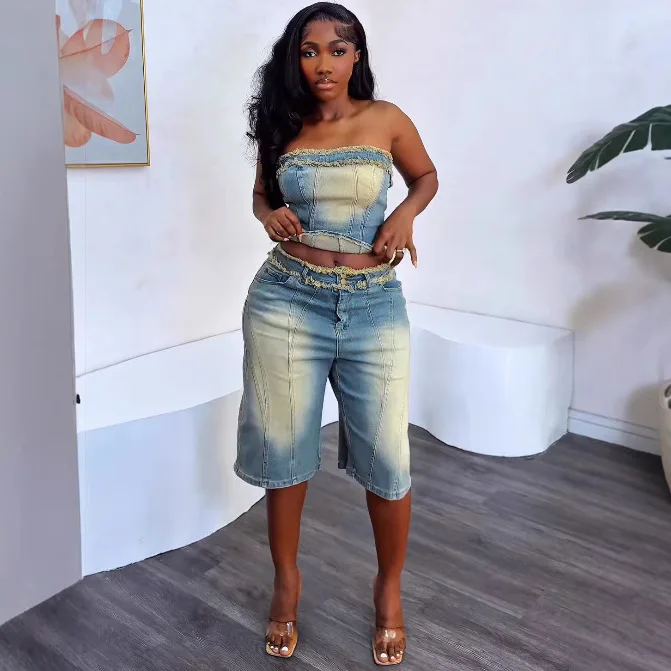 Europäische und amerikanische  – Women Fashion Jeans Top Bewertung und Preis