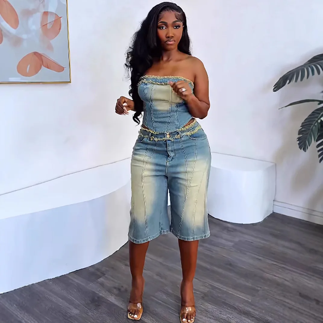 Europäische und amerikanische  – Women Fashion Jeans Top Bewertung und Preis